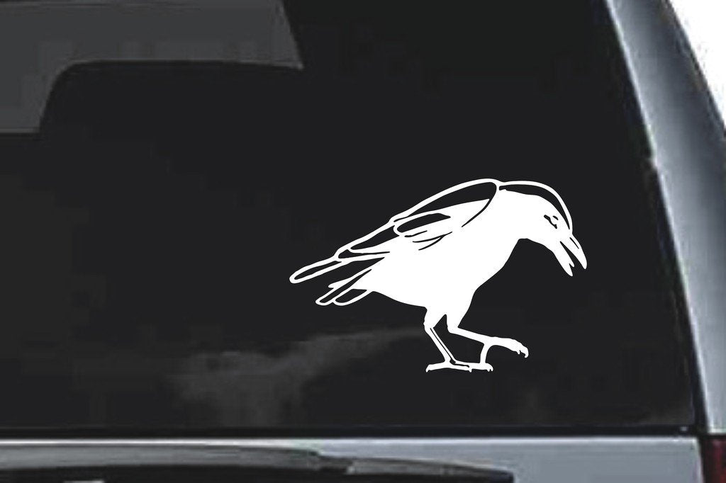 Picniva Raven Sty3 Vinyl Car Window Decal, Approx 5 in