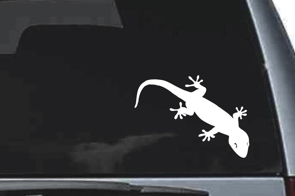Picniva Gecko Sty3 Vinyl Car Window Decal, Approx 5 in