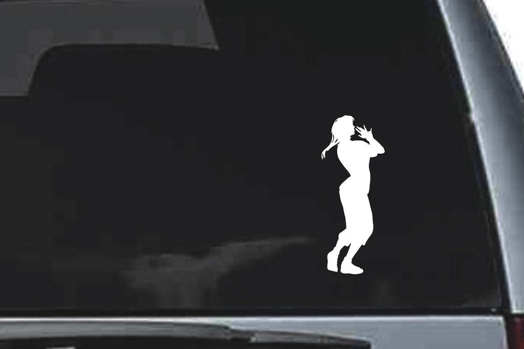 Picniva Standing Sty8 Vinyl Car Window Decal, Approx 5 in