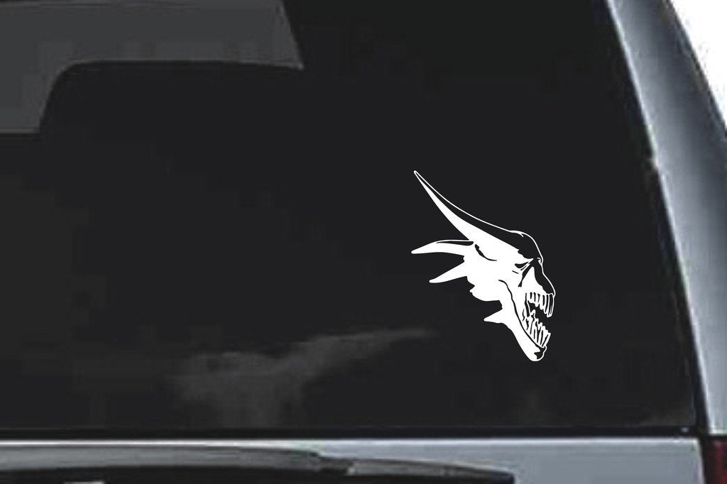Picniva Skull Sty18 Vinyl Car Window Decal, Approx 5 in