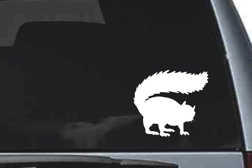 Picniva Squirrel Sty5 Vinyl Car Window Decal, Approx 5 in