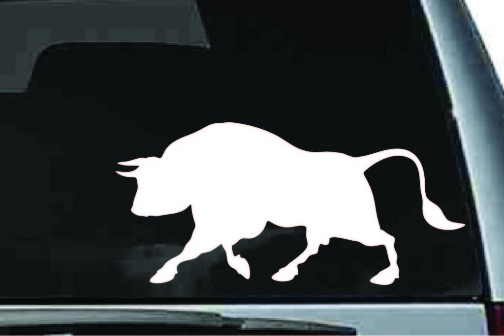 Picniva Bull Sty2a Vinyl Car Window Decal, Approx 5 in