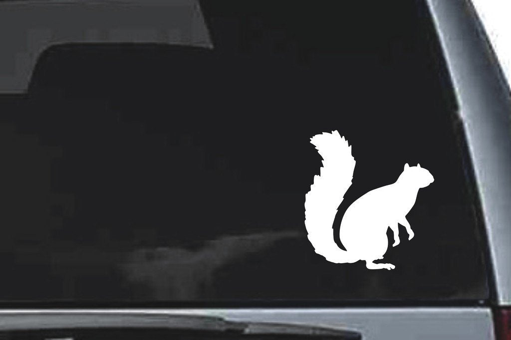 Picniva Squirrel Sty10 Vinyl Car Window Decal, Approx 5 in