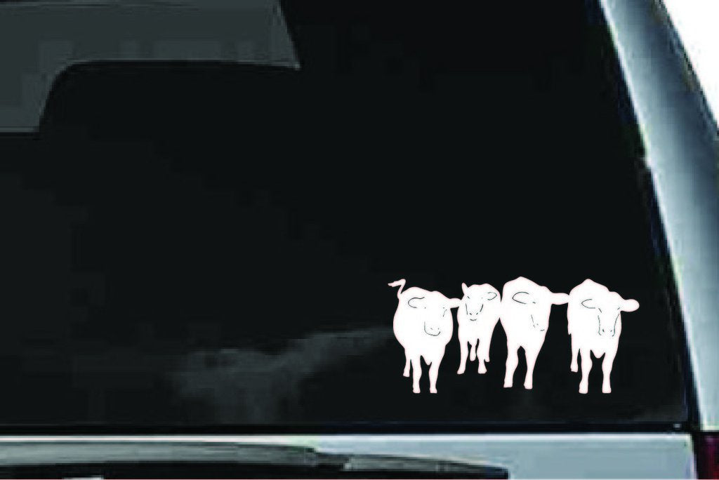 Picniva Cow Sty33 Vinyl Car Window Decal, Approx 5 in