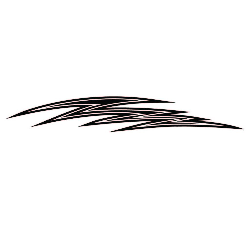 Picniva Style 40 Racing Side Stripe Vinyl Decals, 11 x 73 in, 2 Pc