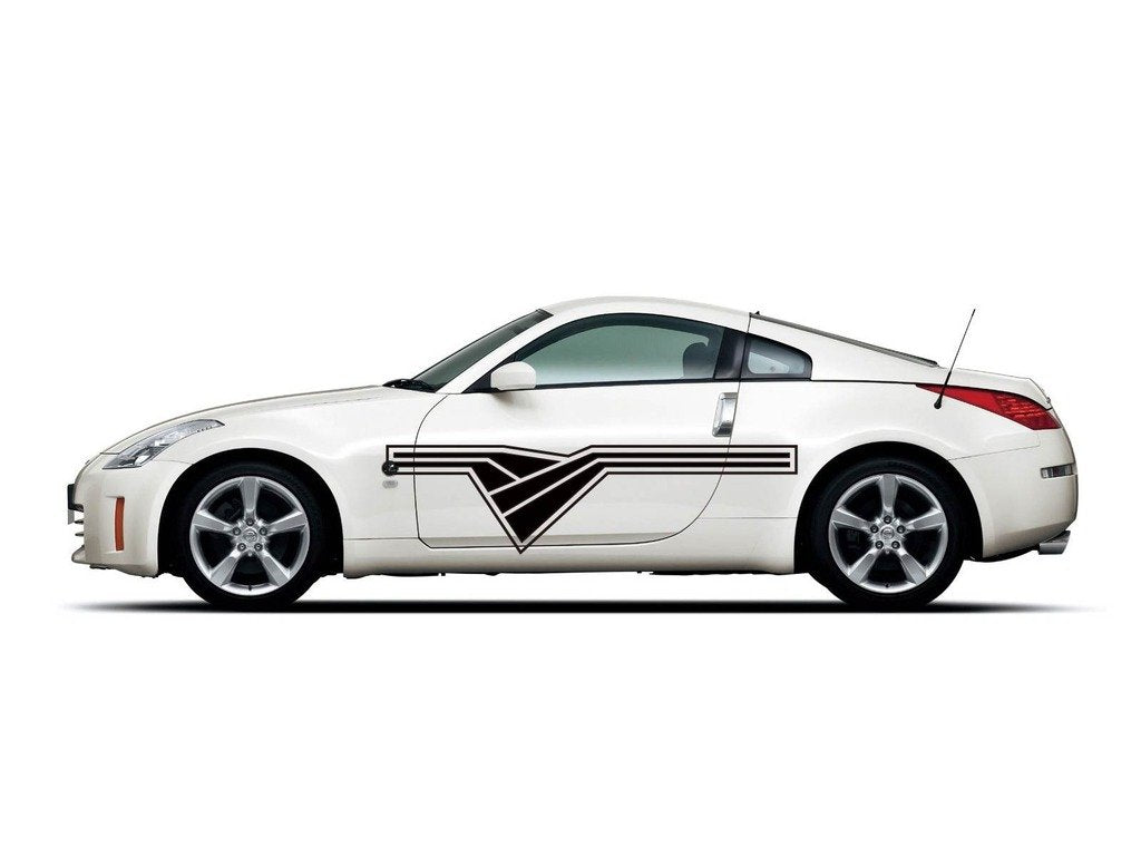 Picniva Style 10 Racing Side Stripe Vinyl Decals, 11 x 44 in, 2 Pc