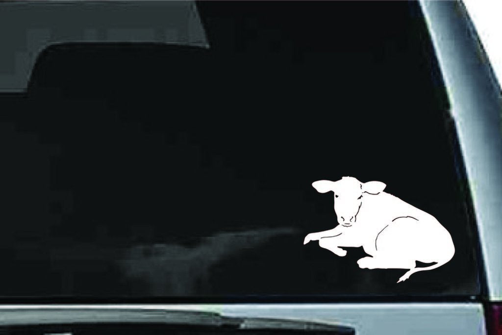 Picniva Cow Sty87 Vinyl Car Window Decal, Approx 5 in