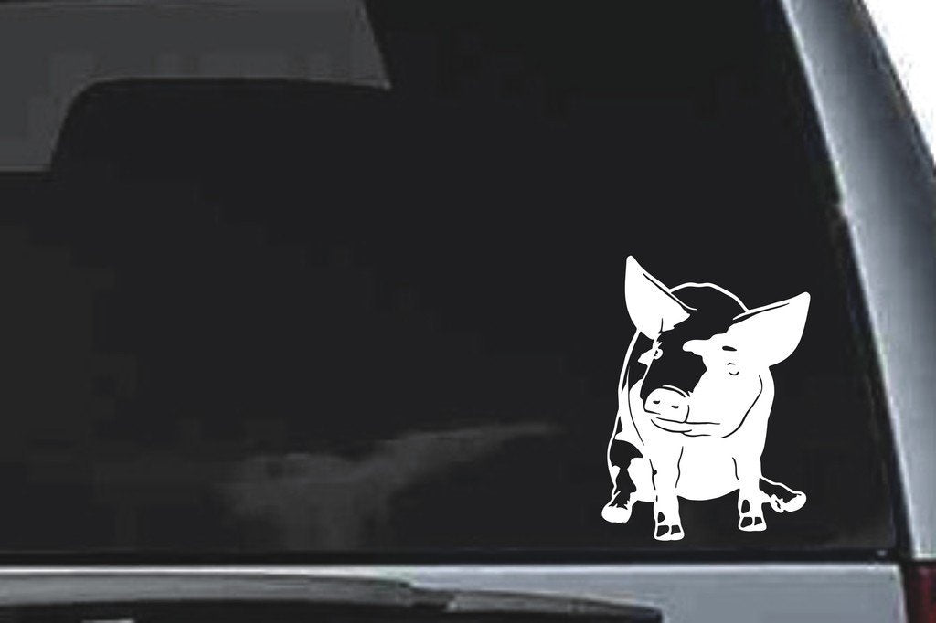 Picniva Pig Sty4 Vinyl Car Window Decal, Approx 5 in