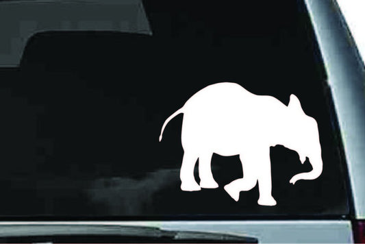 Picniva Elephant Baby Sty10 Vinyl Car Window Decal, Approx 5 in
