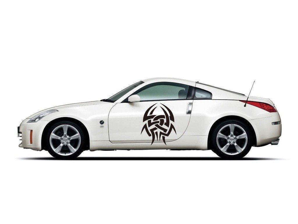 Picniva Circular Tribal Symbol Vinyl Car Body Side Decals, Two Pack