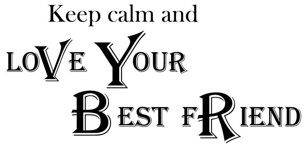 Picniva Keep Calm Friendship Quote Removable Vinyl Wall Decal - Color: keep calm and love your best friend