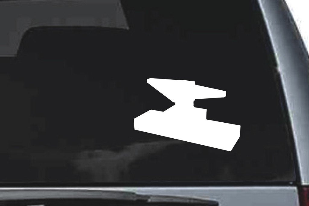 Picniva Anvil Sty1a Vinyl Car Window Decal, Approx 5 in
