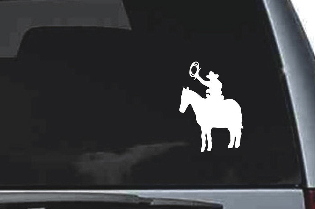Picniva Horse Rider Sty16 Vinyl Car Window Decal, Approx 5 in