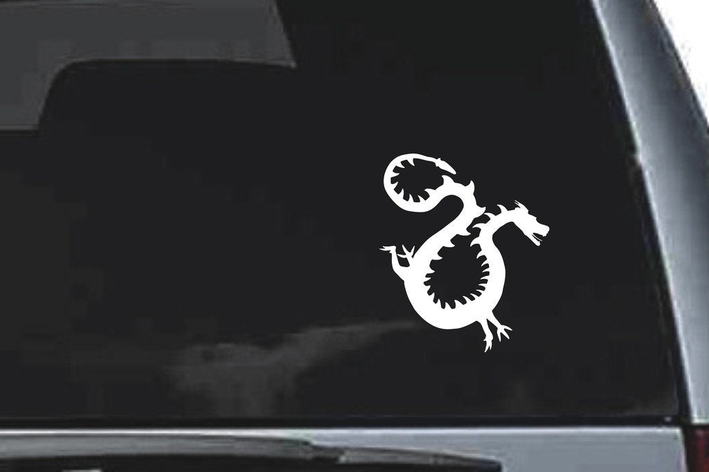 Picniva Orient Dragon Sty16 Vinyl Car Window Decal, Approx 5 in