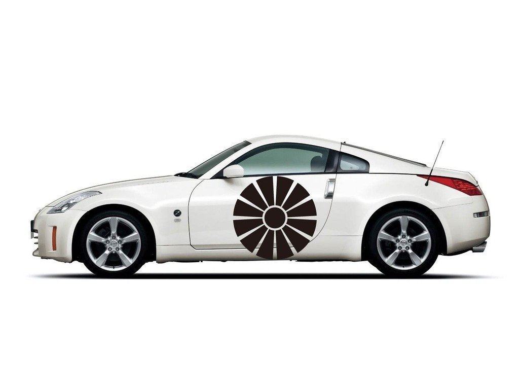 Picniva sty355 Racing Car Body Side Stripes Sticker Decal 2 Pcs
