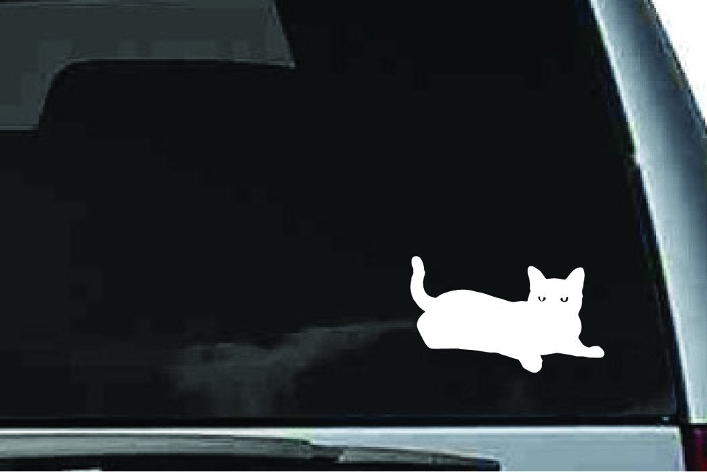 Picniva Cat Sty1 Vinyl Car Window Decal, Approx 5 in