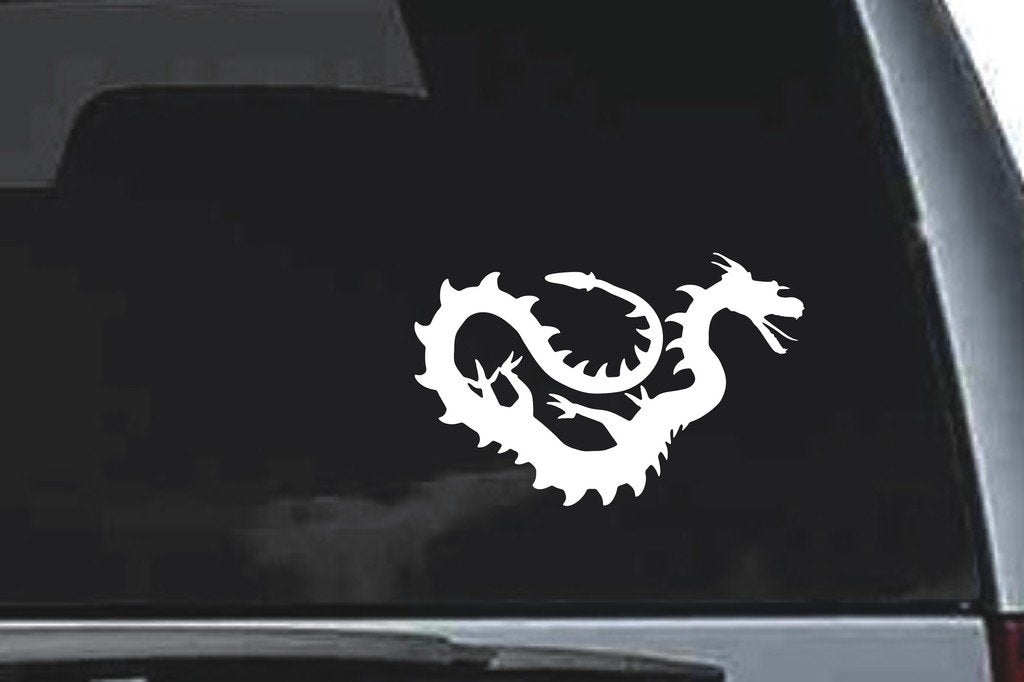 Picniva Orient Dragon Sty18 Vinyl Car Window Decal, Approx 5 in