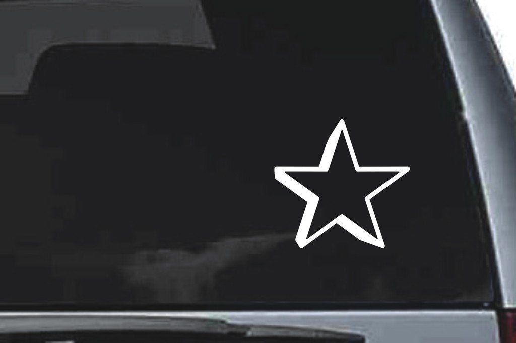 Picniva Star Sty5 Vinyl Car Window Decal, Approx 5 in