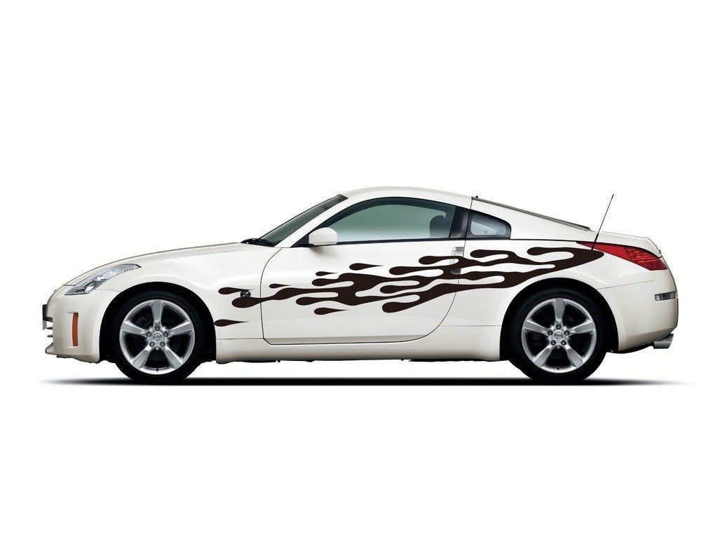 Picniva sty253 Racing Car Body Side Stripes Sticker Decal 2 Pcs