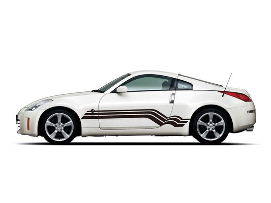 Picniva sty471 Car Body Side Stripes Vinyl Graphics Sticker Decals 2 Pcs