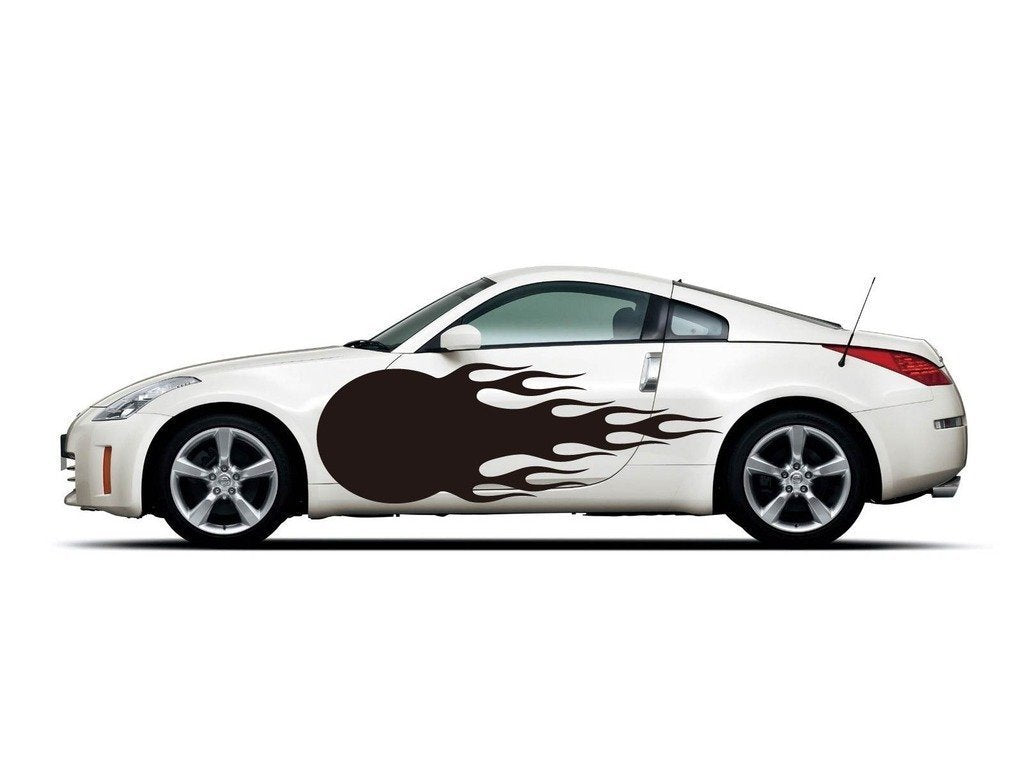 Picniva sty334 Racing Car Body Side Stripes Sticker Decal 2 Pcs