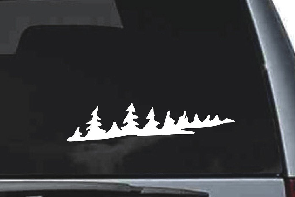 Picniva Tree Sty353 Vinyl Car Window Decal, Approx 5 in