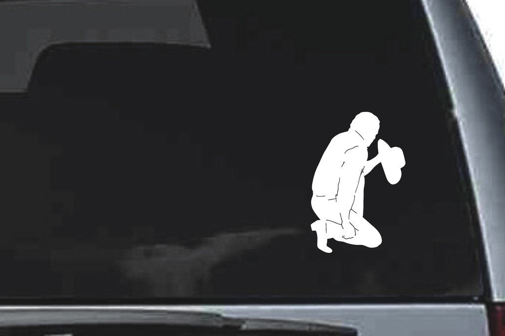 Picniva Cowboy Sty6 Vinyl Car Window Decal, Approx 5 in