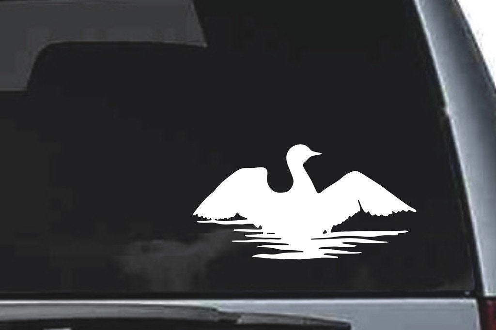 Picniva Loon Sty8 Vinyl Car Window Decal, Approx 5 in