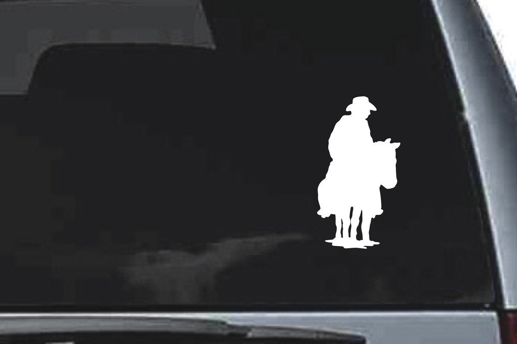 Picniva Horse Rider Sty10 Vinyl Car Window Decal, Approx 5 in