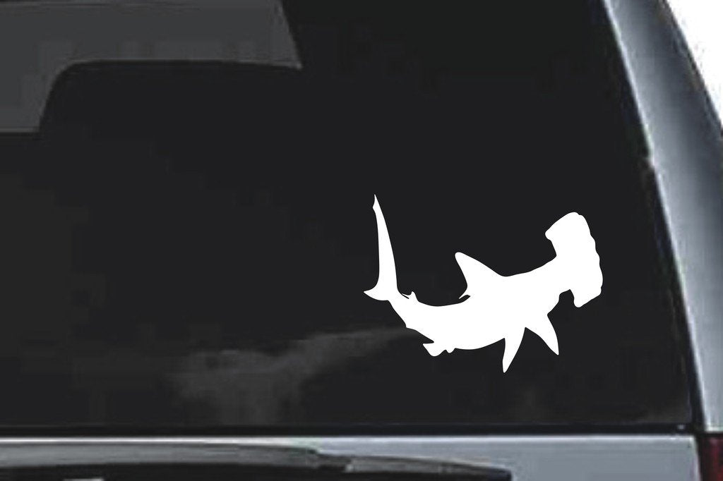 Picniva Hammerhead Sty3 Vinyl Car Window Decal, Approx 5 in