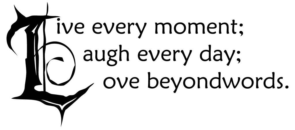 Picniva Live Every Moment Motivational Quote Vinyl Wall Decal Home Decor - Color: live every moment