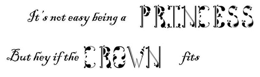 Picniva Not Easy Being Princess Girls Quote Removable Vinyl Wall Decal Art - Color: It's not easy being a princess