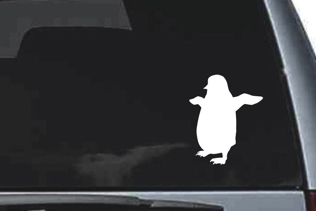 Picniva Penguin Sty2 Vinyl Car Window Decal, Approx 5 in