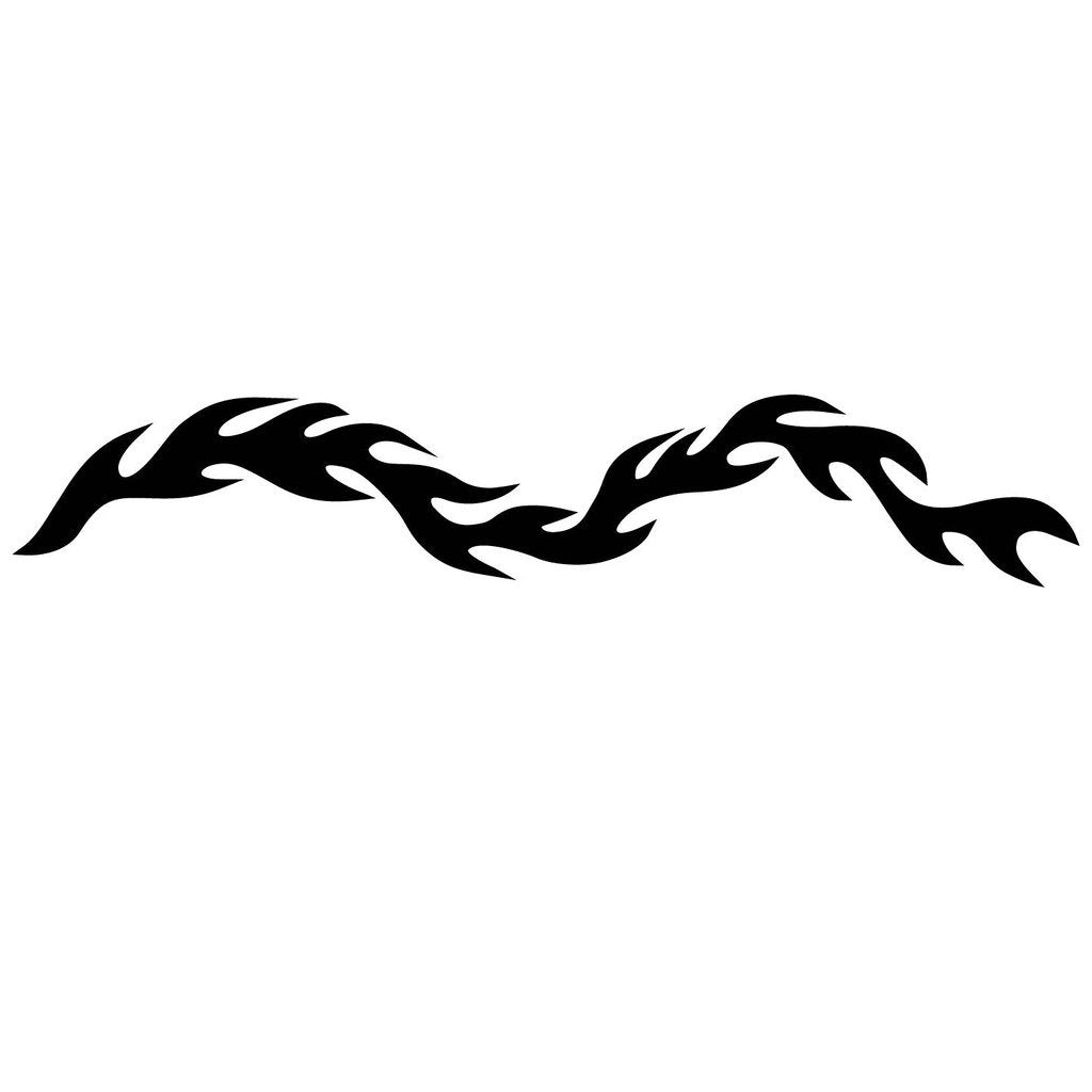 Picniva sty136 Racing Car Body Side Stripes Sticker Decal 2 Pcs
