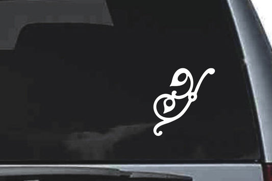 Picniva Scroll Sty27 Vinyl Car Window Decal, Approx 5 in
