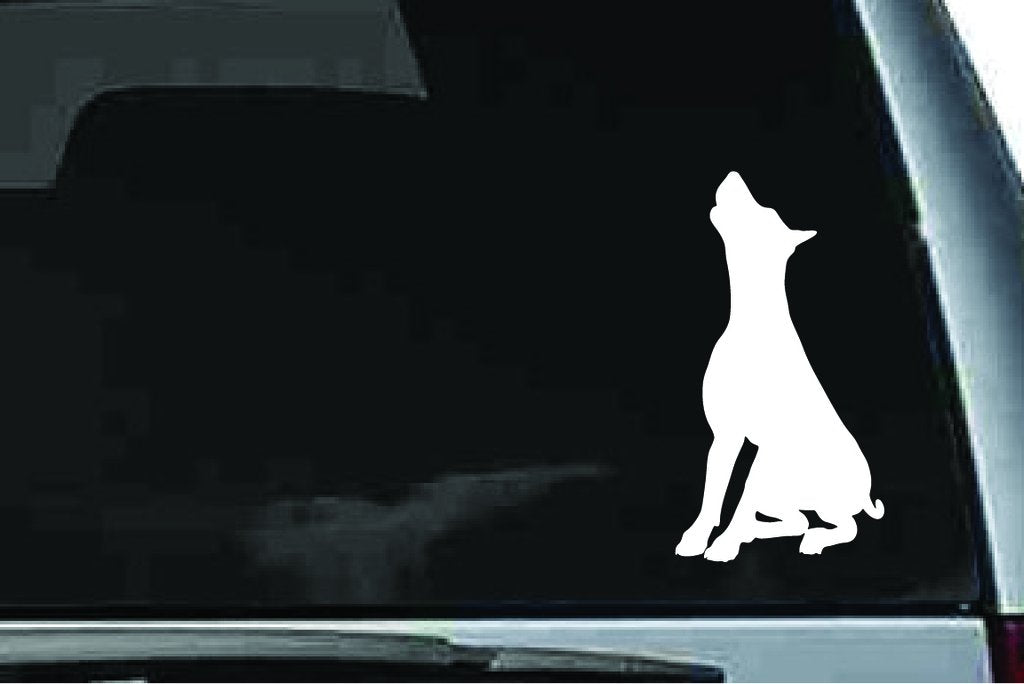 Picniva Doberman Dog Sty2a Vinyl Car Window Decal, Approx 5 in