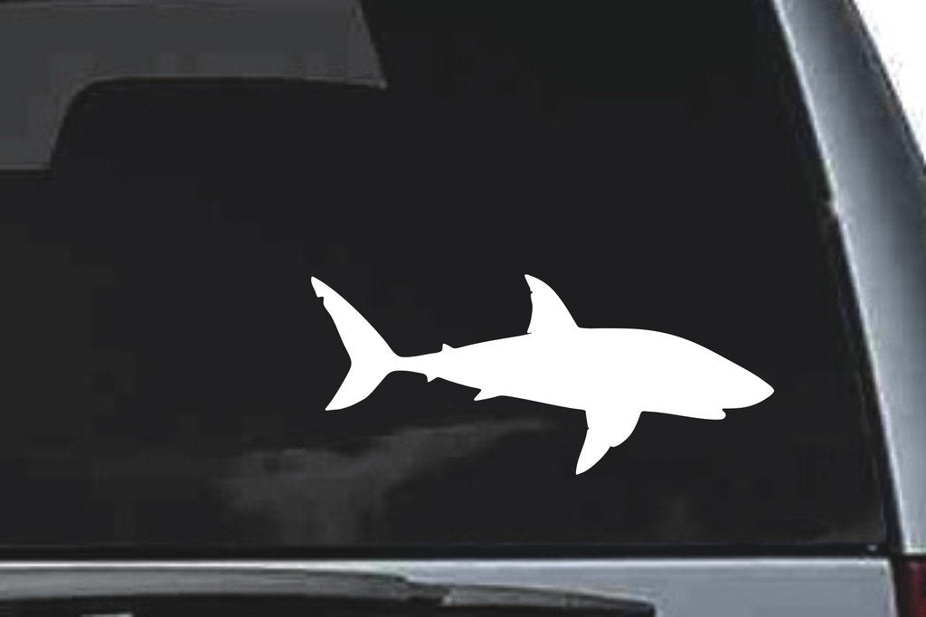 Picniva Shark Sty7 Vinyl Car Window Decal, Approx 5 in