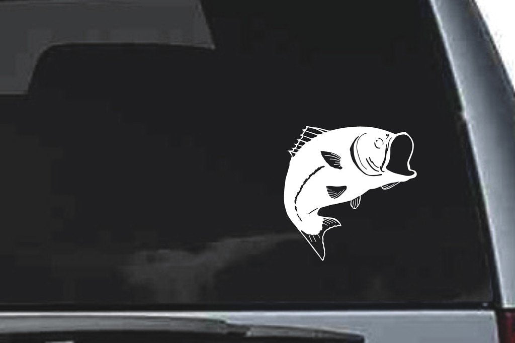 Picniva Bass Sty6 Vinyl Car Window Decal, Approx 5 in