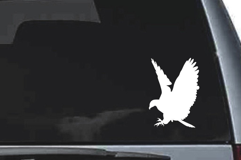 Picniva Bald Eagle Sty7 Vinyl Car Window Decal, Approx 5 in