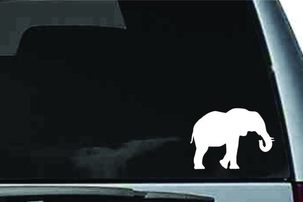 Picniva Elephant Sty5 Vinyl Car Window Decal, Approx 5 in