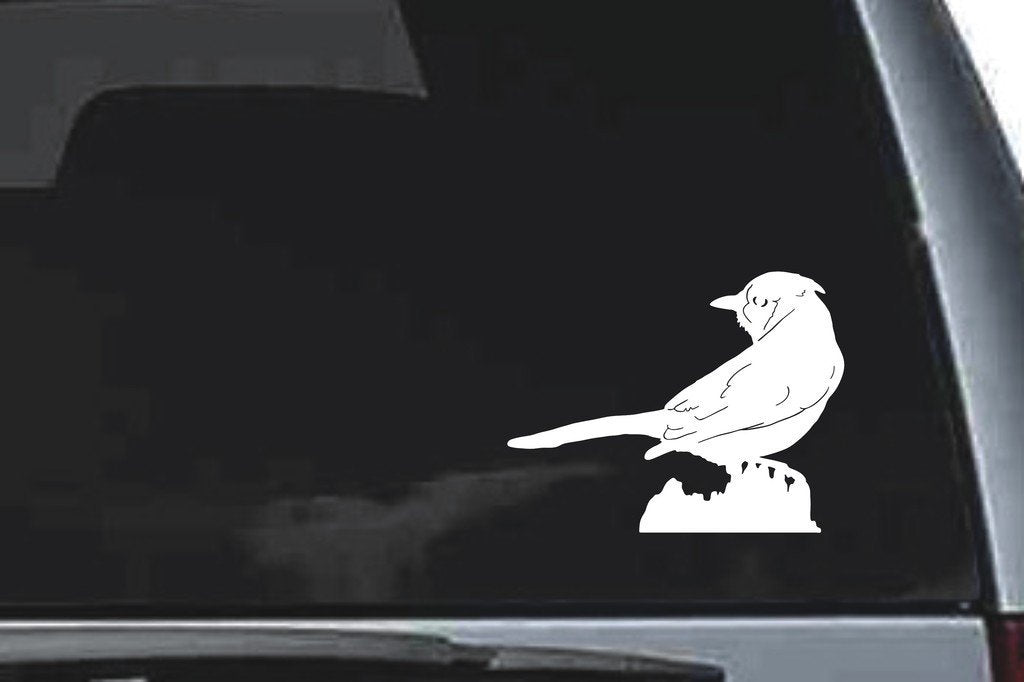 Picniva Blue Jay Sty1 Vinyl Car Window Decal, Approx 5 in