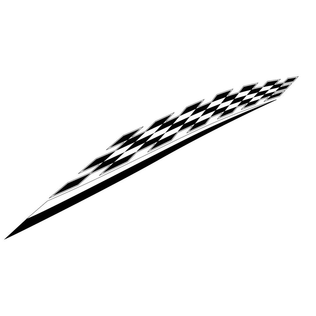 Picniva Style 252 Racing Side Stripe Vinyl Decals, 20 x 36 in, 2 Pc