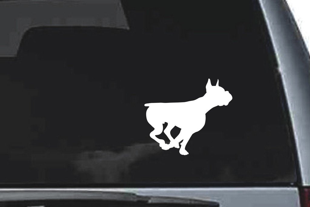 Picniva Boxer Dog Sty13 Vinyl Car Window Decal, Approx 5 in