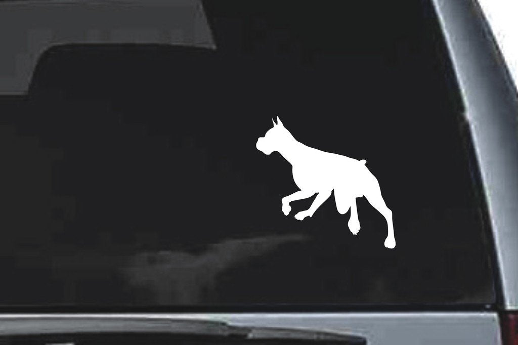 Picniva Boxer Dog Sty20 Vinyl Car Window Decal, Approx 5 in