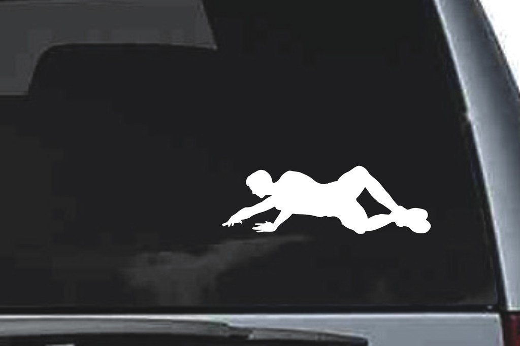 Picniva Reclining Figure Sty2 Vinyl Car Window Decal, Approx 5 in