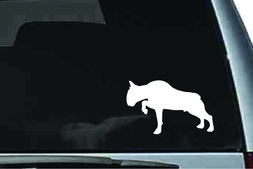 Picniva Bull Terrier Dog Sty28 Vinyl Car Window Decal, Approx 5 in
