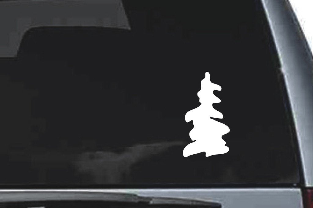 Picniva Tree Sty337 Vinyl Car Window Decal, Approx 5 in