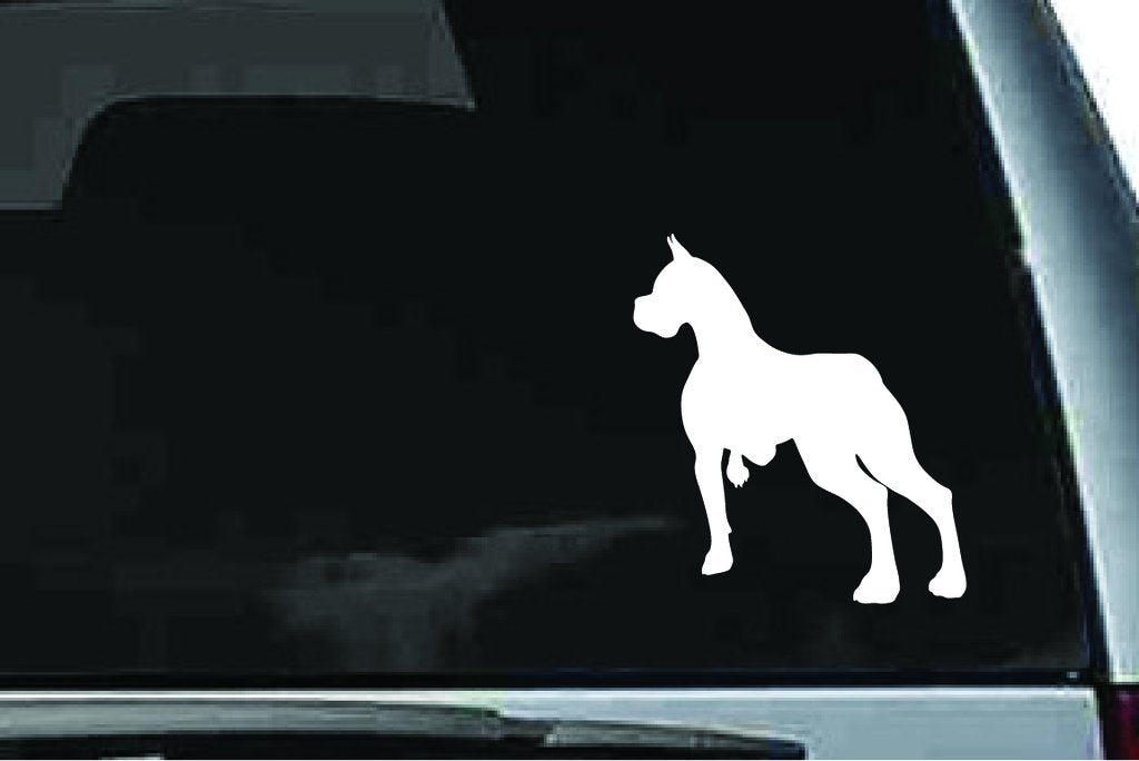 Picniva Boxer Dog Sty21 Vinyl Car Window Decal, Approx 5 in