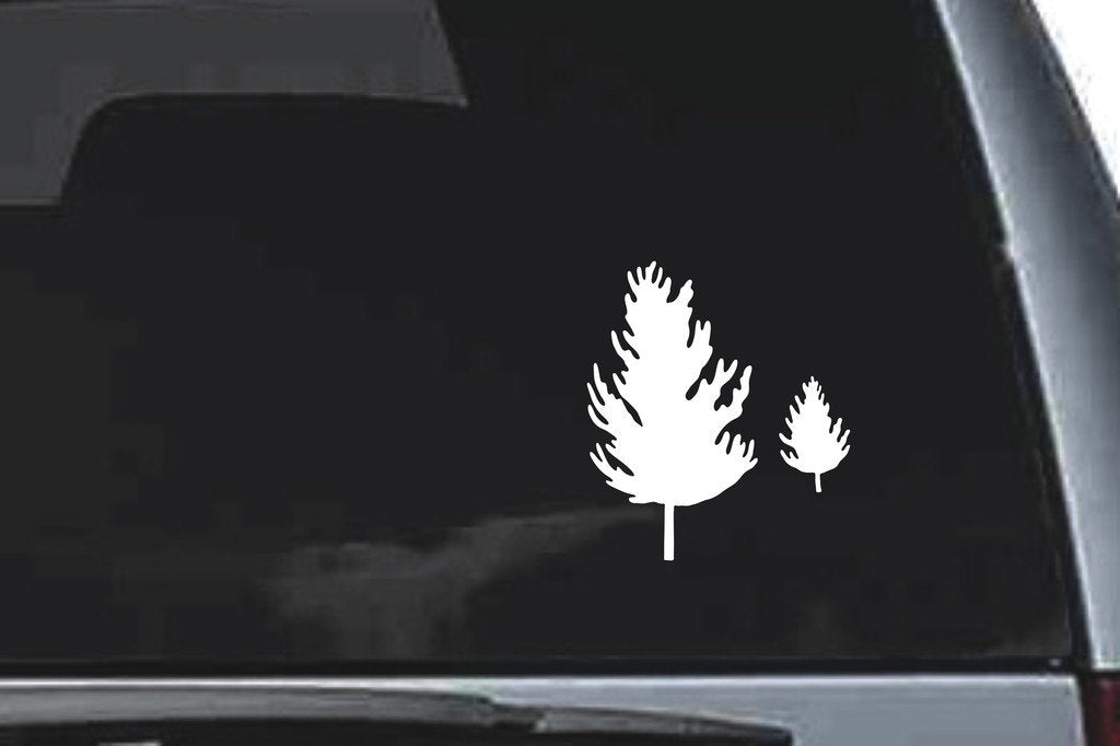 Picniva Tree Sty10 Vinyl Car Window Decal, Approx 5 in