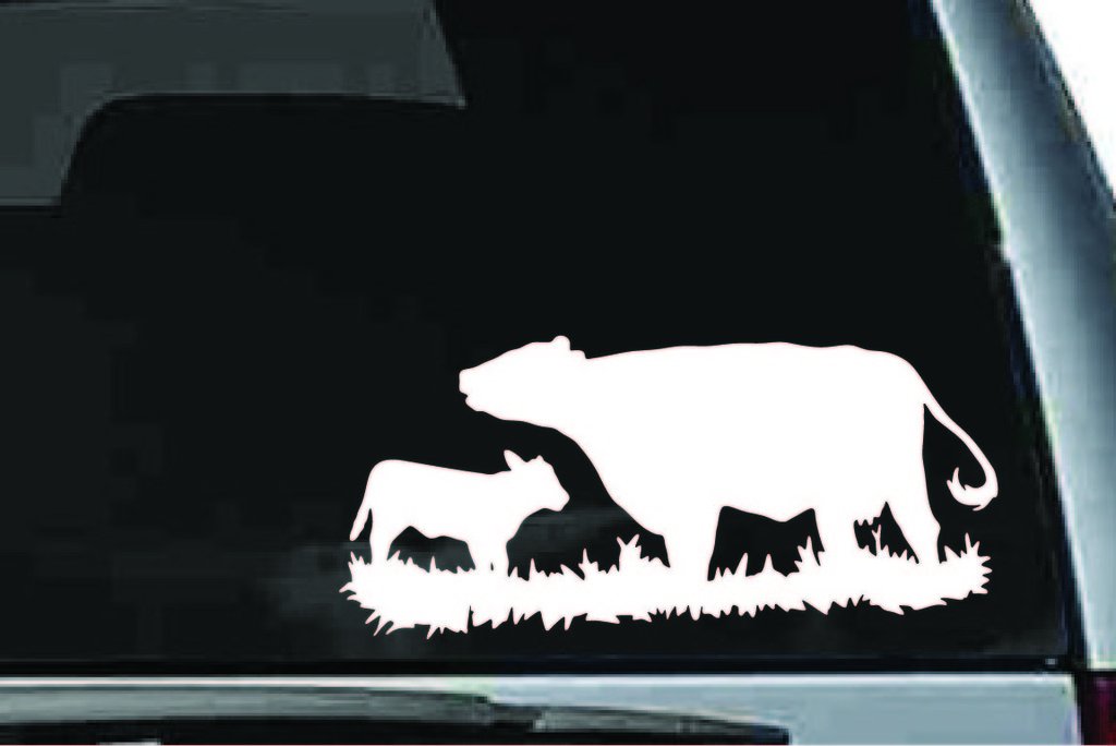 Picniva Cow Sty78 Vinyl Car Window Decal, Approx 5 in